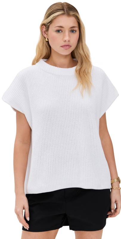 Frank & Eileen Pebbles Sweater Vest White