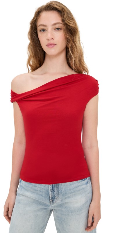 Reformation Cello Knit Top Lipstick