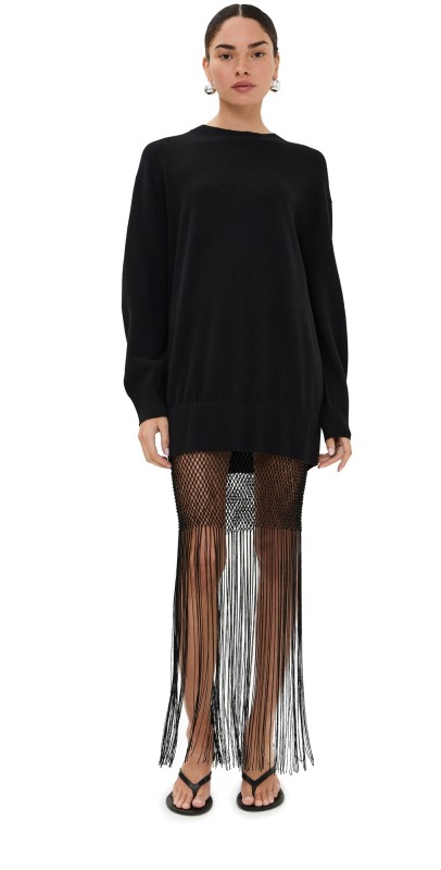 Christopher Esber Macrame Monument Dress Black