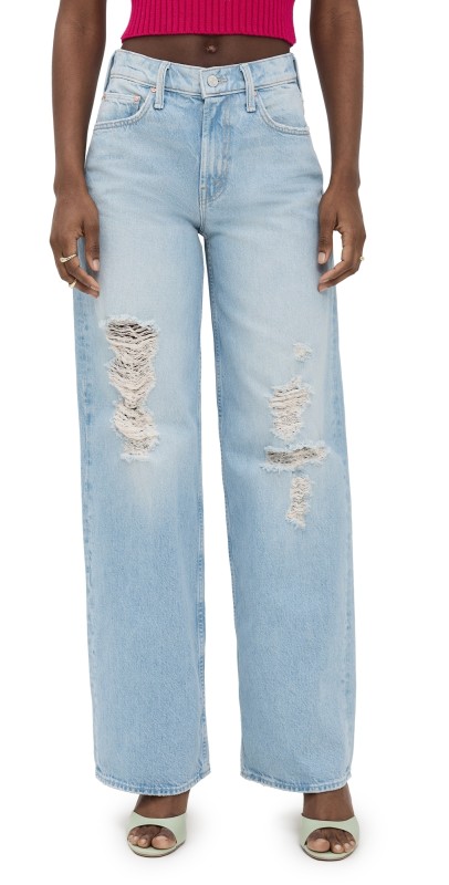 MOTHER The Spinner Zip Sneak Jeans Pedal Faster