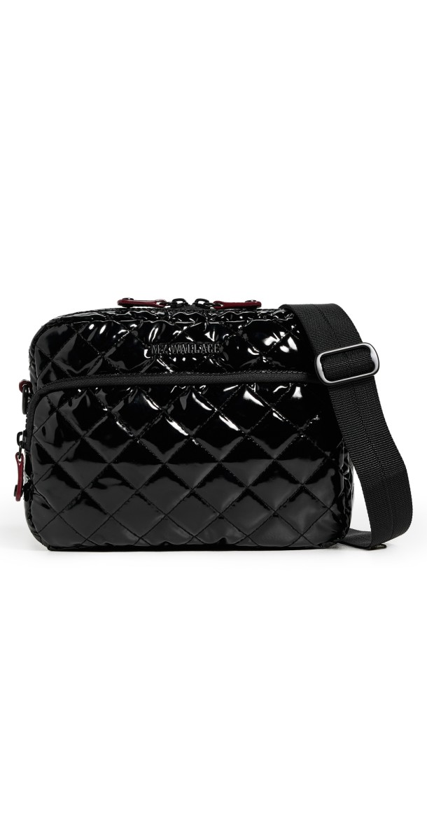 MZ Wallace Small Metro Camera Bag Black Lacquer