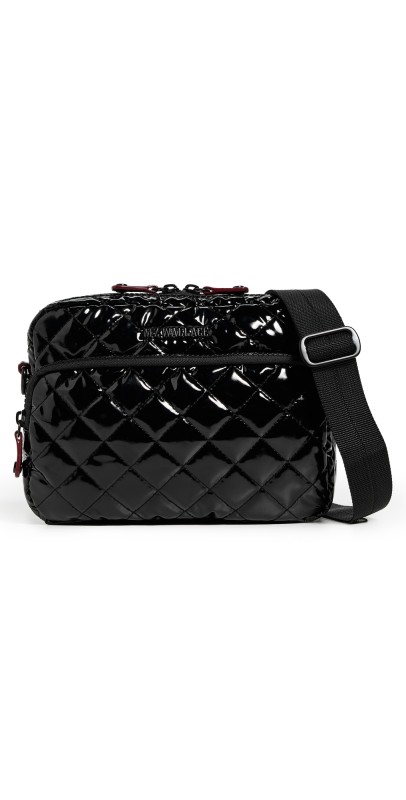 MZ Wallace Small Metro Camera Bag Black Lacquer