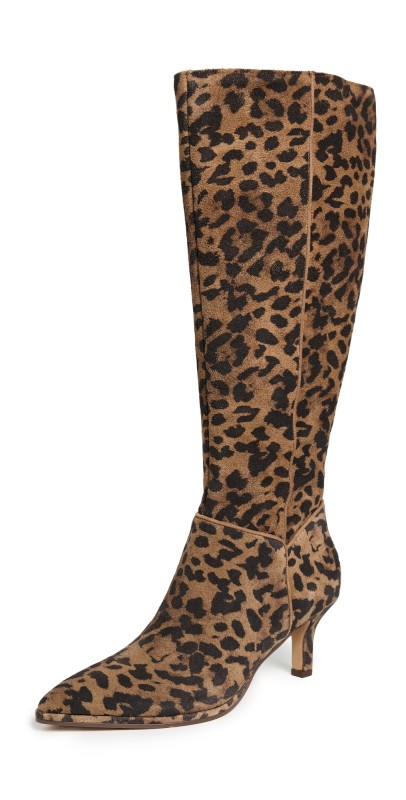 Dolce Vita Aldy Boots Brown/Leopard Printed Suede
