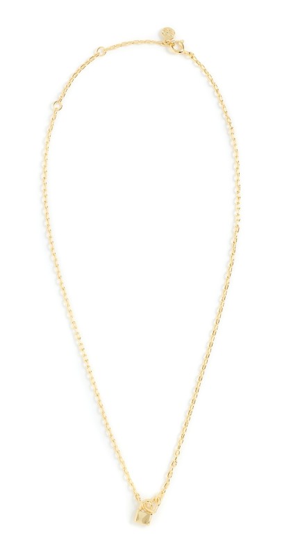 Gorjana Heart Padlock Interlocking Necklace Gold