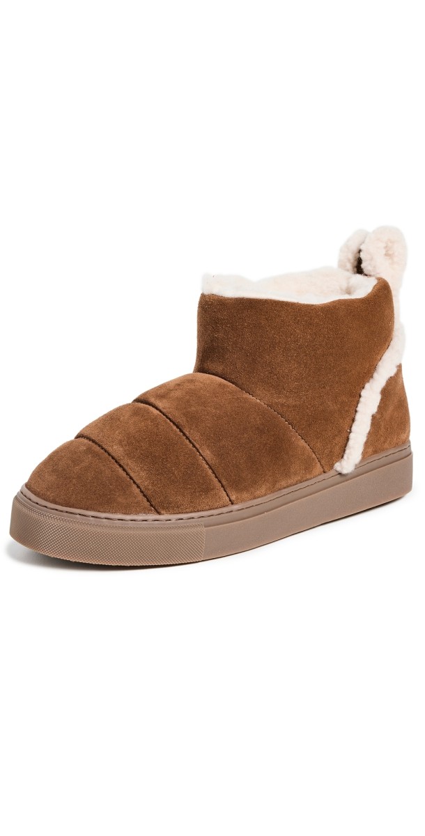 Inuikii Shearling Slip On Boots Brown