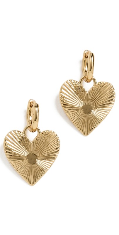 HART Small Ribbed Heart of Gold Huggies Gold