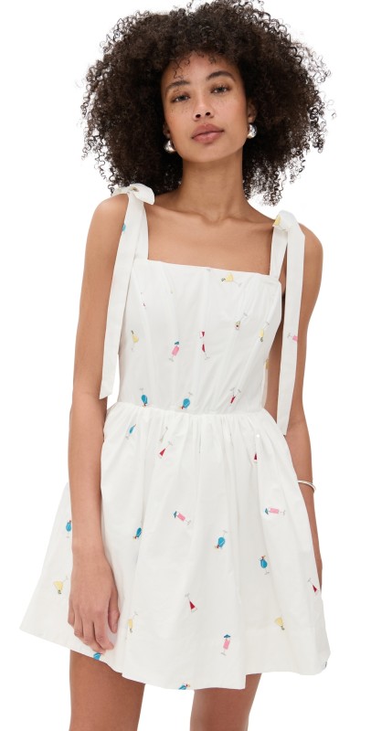 En Saison Nellie Mini Dress White Pink Multi