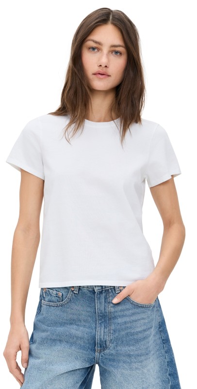 ATM Anthony Thomas Melillo Heavyweight Jersey Short Sleeve Crew Neck Tee White