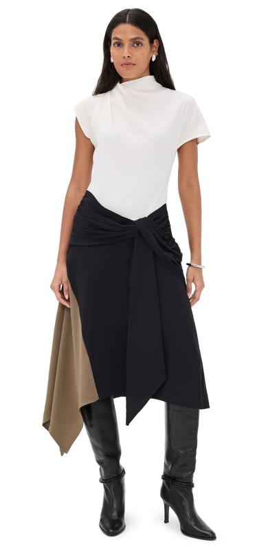 STAUD Davina Dress Black multi