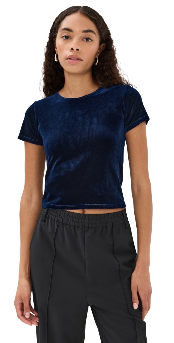 LE BOP Eloise Velvet Tee Wine