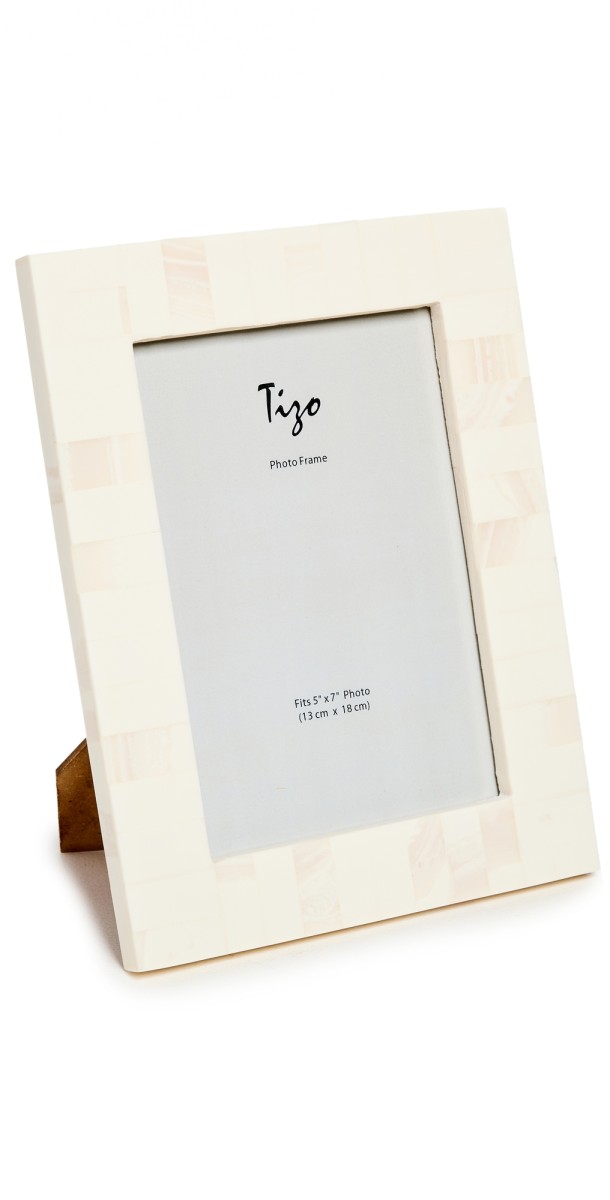 Tizo Design Resin Block Frame White 5x7 Bone Res