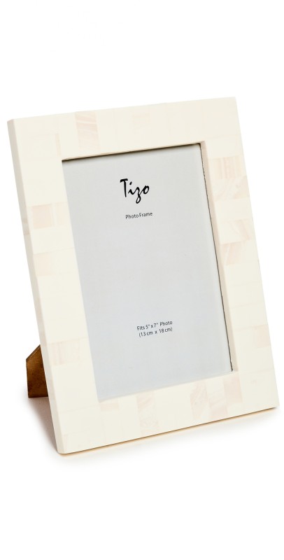 Tizo Design Resin Block Frame White 5x7 Bone Res