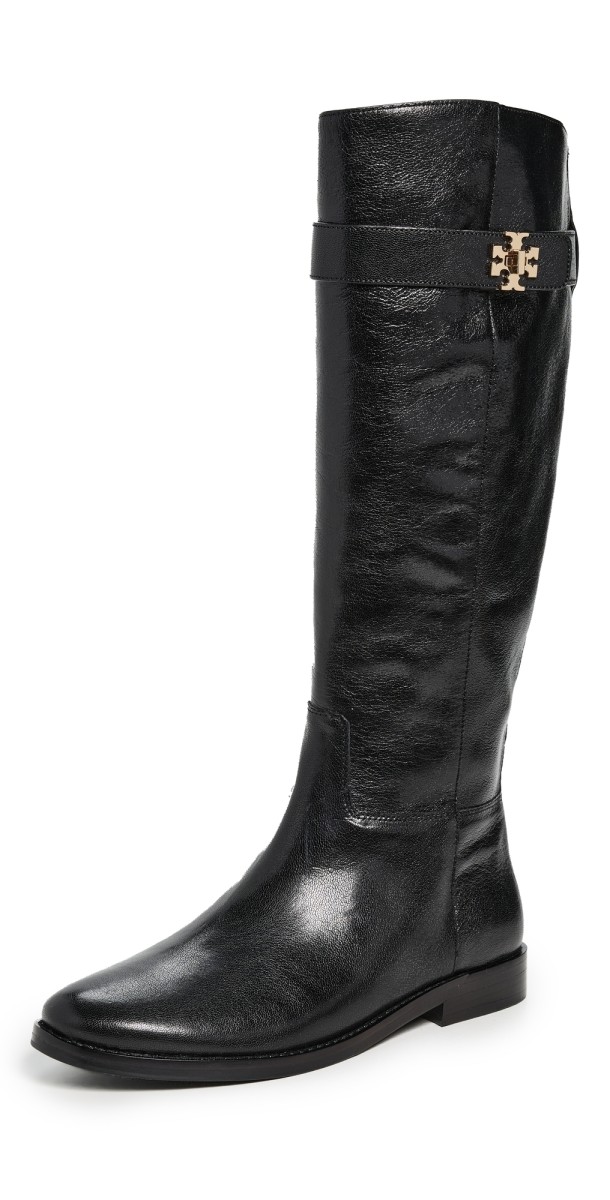 Tory Burch T Lock Riding Boots Perfect Black