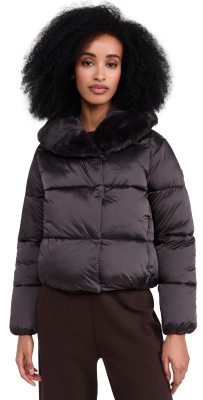Save The Duck Mireille Coat Brown Black