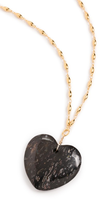 Brinker + Eliza Izzie Necklace Black Tourmal