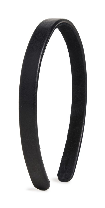 Jennifer Behr Leon Headband In Leather Black