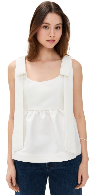 ALIGNE Alina Bow Tie Top White
