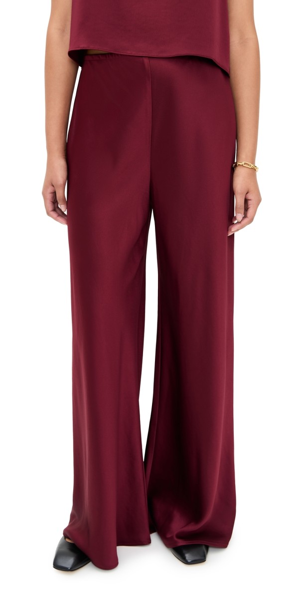 Leset Barb Bias Pants Bordeaux