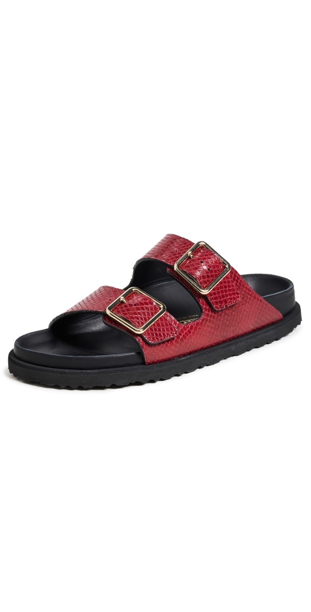 Birkenstock 1774 Arizona Snake Sandals Red Snake