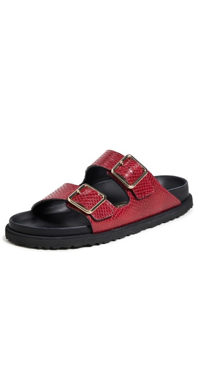 Birkenstock 1774 Arizona Snake Sandals Red Snake