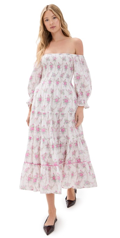 LoveShackFancy Rigby Dress Rose Picnic