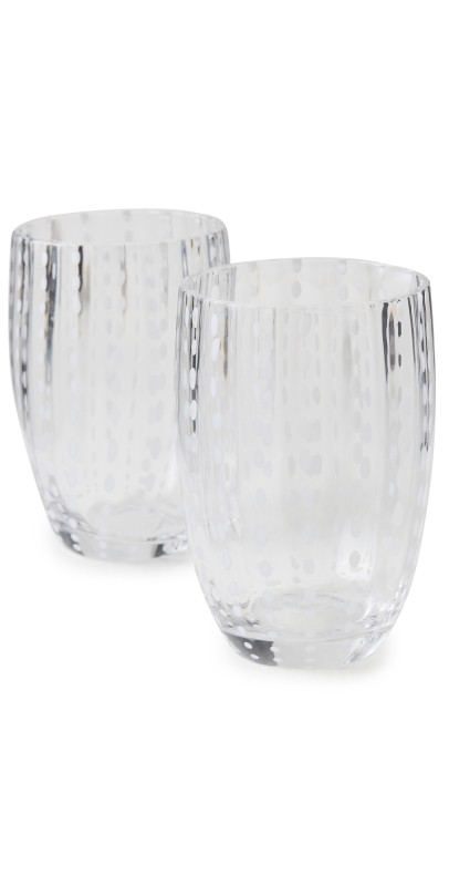 Zafferano Perle Tumbler Set of 2 Transparent