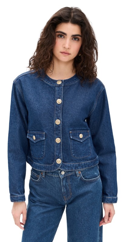 Reformation Braxton Denim Jacket Cleary