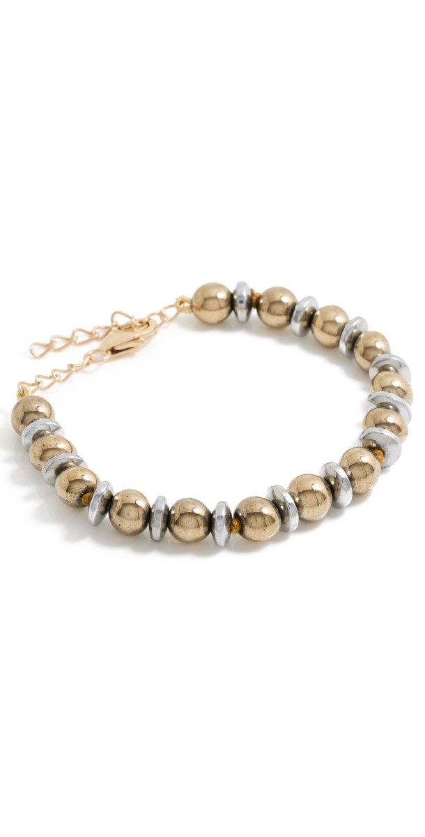 JIA JIA Mixed Metal Hematite Bracelet Gold/Gunmetal