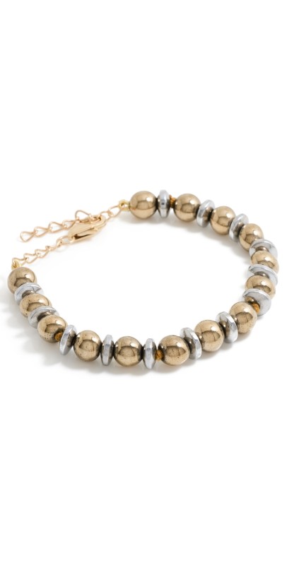 JIA JIA Mixed Metal Hematite Bracelet Gold/Gunmetal