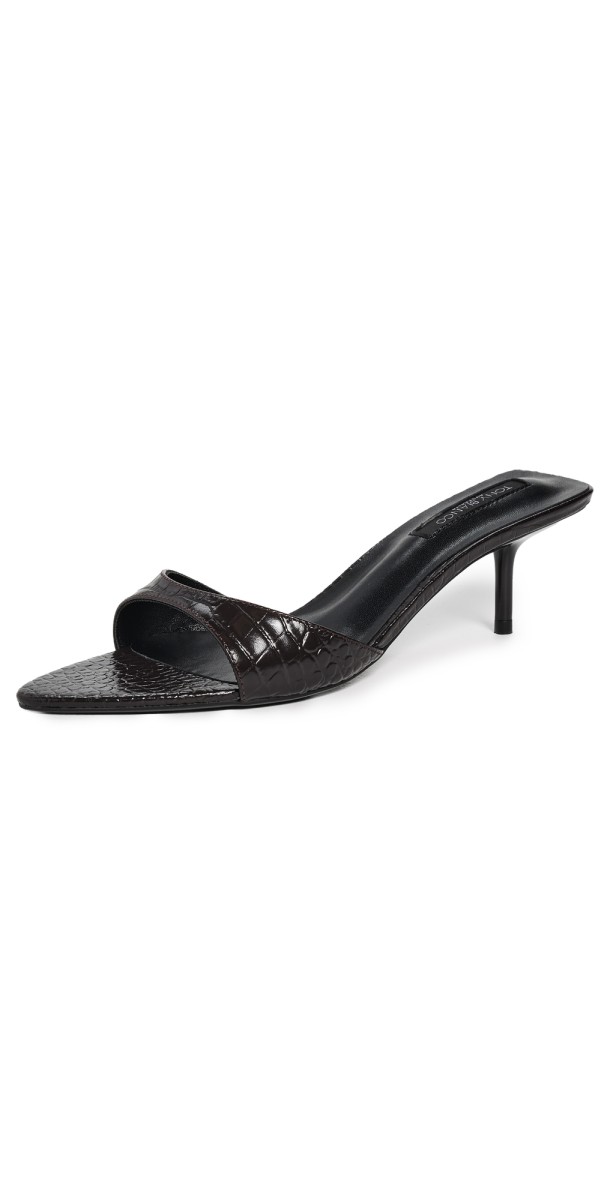 Tony Bianco Fiesta Heeled Sandals Chocolate Croc