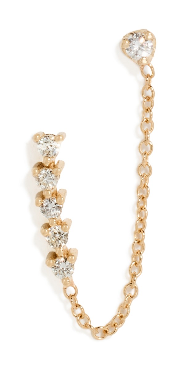 Zoe Chicco 14k Tennis Collection Double Sided Earring Yellow Gold