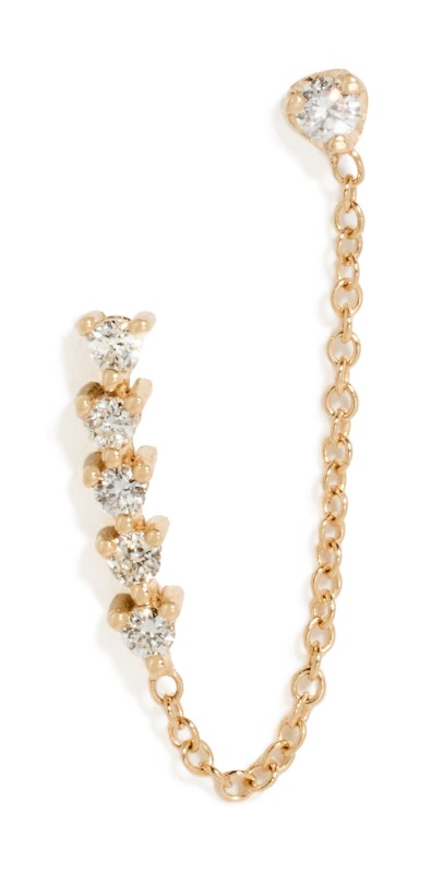Zoe Chicco 14k Tennis Collection Double Sided Earring Yellow Gold