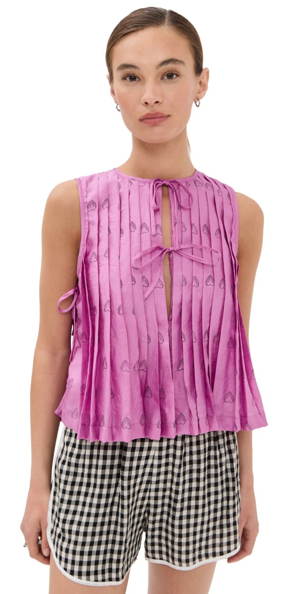 Alix of Bohemia Rhoe Fuchsia Heart Top Fuchsia