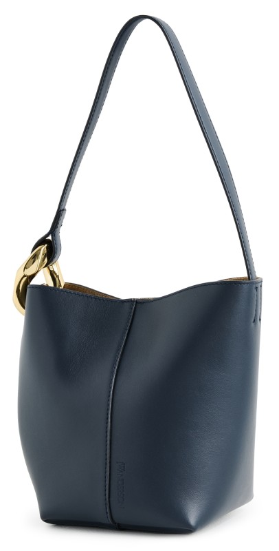JW Anderson The JWA Corner Small Bucket Bag Navy