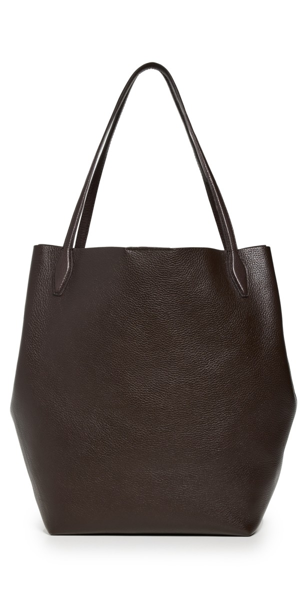 Madewell Oversized Soft Grain Shopper Tote Dark Carob