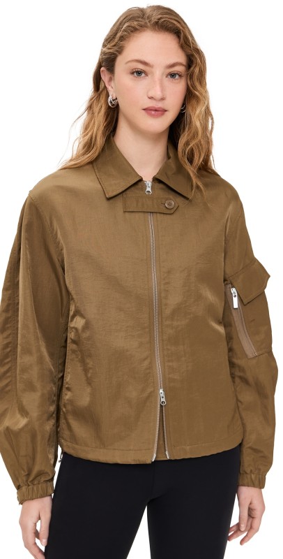Helmut Lang Creased MA1 Bomber Jacket Cognac