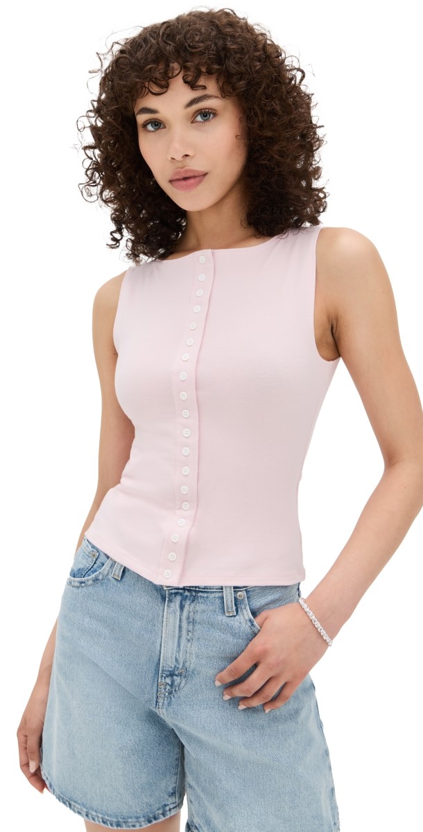 Reformation Julie Knit Top Cherry Blossom