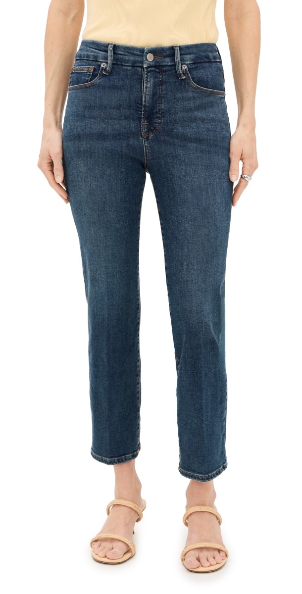 Good American Good Petite Straight Jeans Blue00