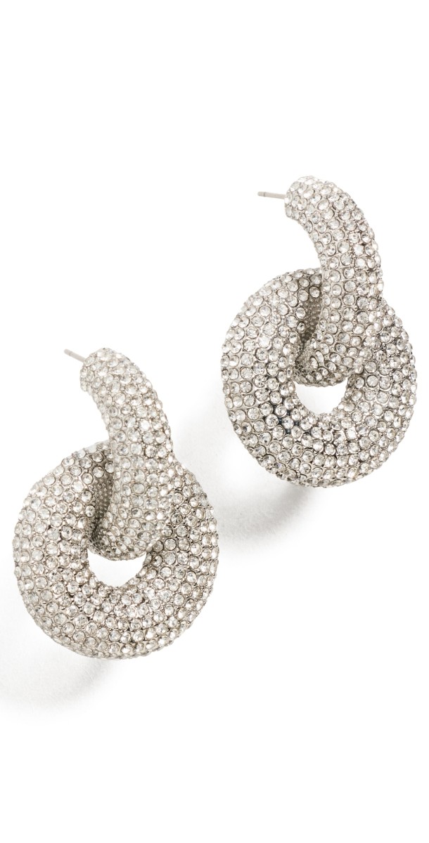 BaubleBar Mia Earrings Clear/Silver