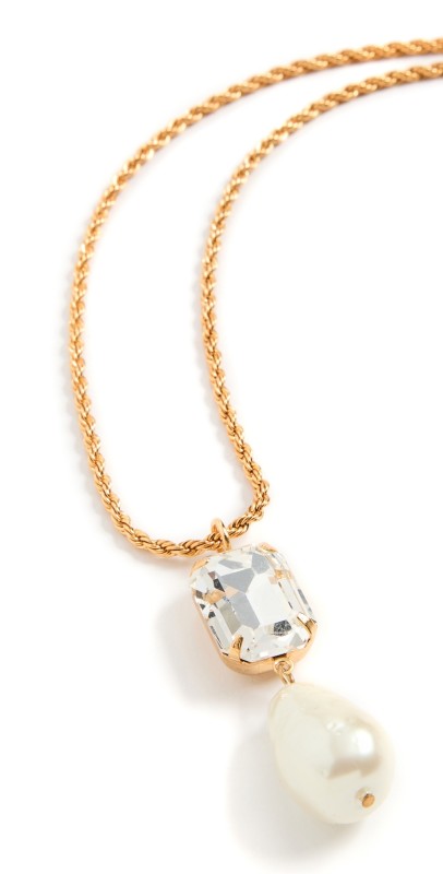 Jennifer Behr Liana Necklace Diamond Pearl