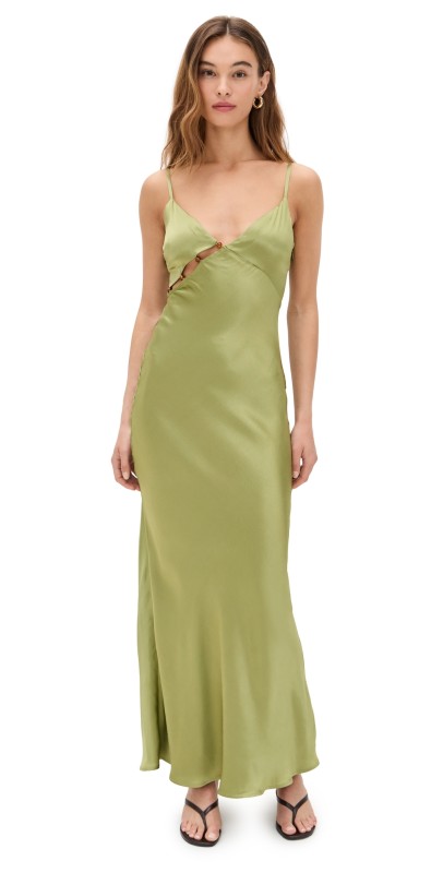 MINKPINK Olympia Bead Dress Spring Green
