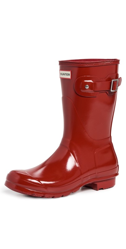 Hunter Boots Original Short Gloss Boots Military Red