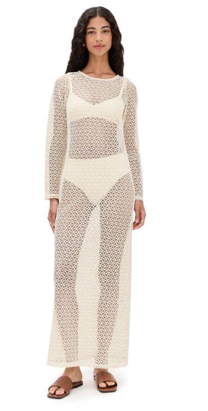LE BOP Island Crochet Dress Black