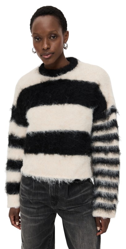 Ragged Priest Humbug Knit Sweater Ecru/Black