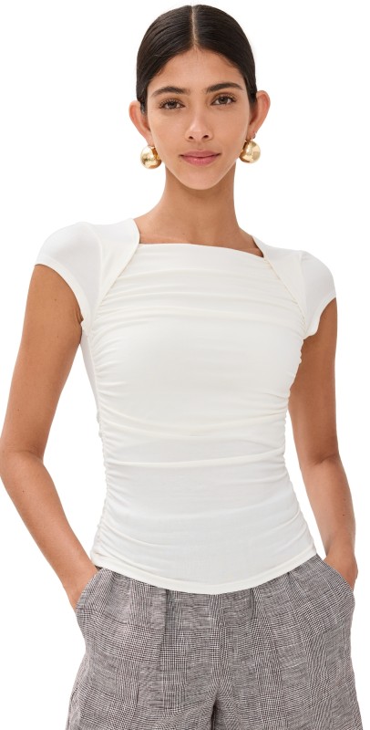 Reformation Addison Knit Top Fior Di Latte