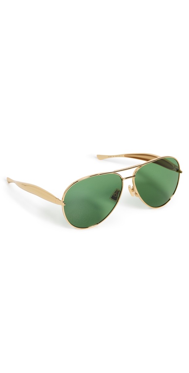 Bottega Veneta BV1305S Sunglasses Gold-Gold-Gr
