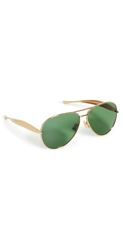 Bottega Veneta BV1305S Sunglasses Gold-Gold-Gr