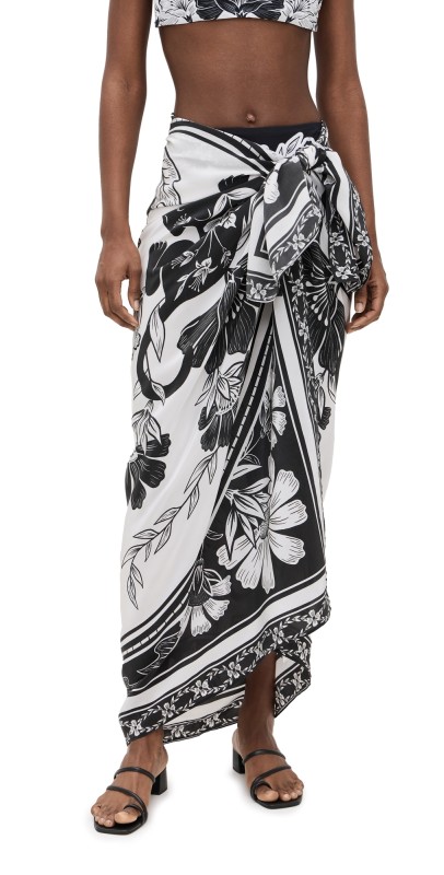 FARM Rio Flower Leopards Panneaux Sarong Flower Leopards Off-Whit