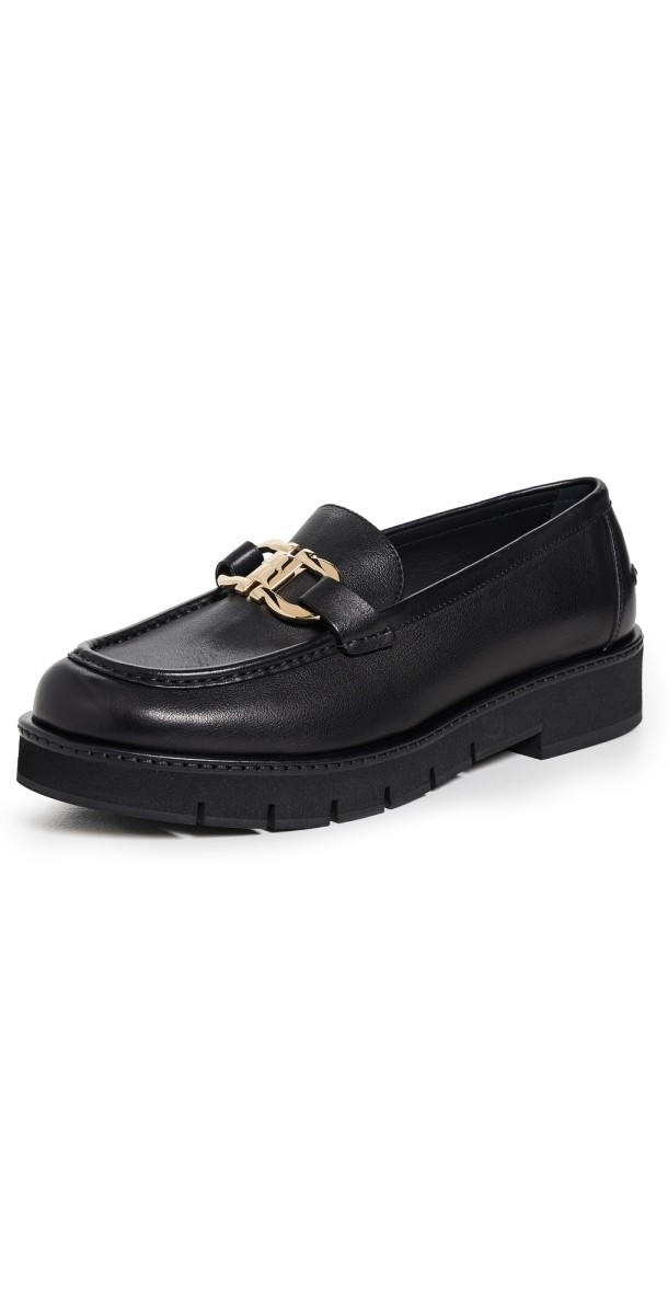 FERRAGAMO Maryan Lug Flats Nero