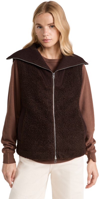 Varley Aspen Gilet Vest Coffee Bean